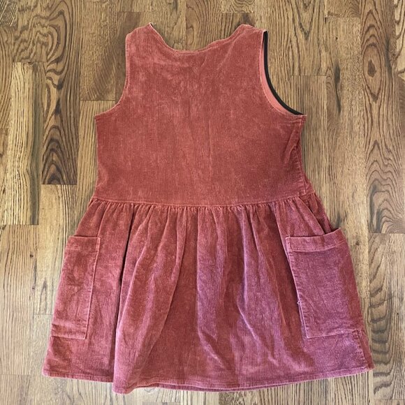Nooworks Big Pocket Dress Rust Corduroy - Picture 2 of 3